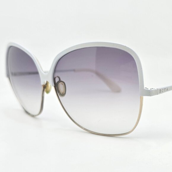 Dita Wonderlust White Gold Beta T Frame Grey Gradient Lens Butterfly Sunglasses main image 16